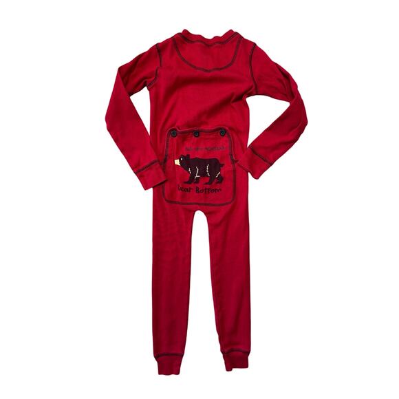 Lazy One Boys Sleeper/PJ's Red, 3T, Big Sky Montana BEAR BOTTOM - Picture 2 of 6